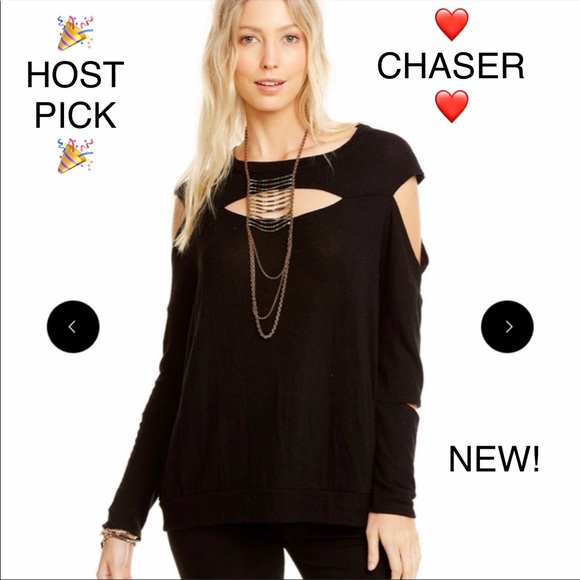 Chaser Tops - 💯✅ AUTHENTIC CHASER LOVE KNIT  TOP WITH SLITS